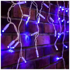 Гирлянда NEON-NIGHT Бахрома (Айсикл), 88 LED, 240х60 см, 88 ламп, синий/белый провод