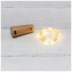 Гирлянда NEON-NIGHT Роса с пробкой, 20 LED, 200 см, 20 ламп, теплый белый/прозрачный провод