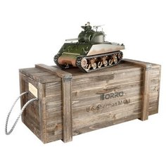 Радиоуправляемый танк Torro Sherman M4A3, 1/16 2.4G, ВВ-пушка, деревянная коробка TR1112400760
