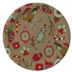 Тарелки бумажные Gratias Merry Christmas 230mm 6шт 4095168
