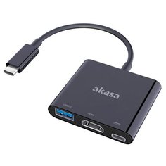 Цифровой конвертер Akasa USB Type-C to HDMI/USB/Type-C 15cm