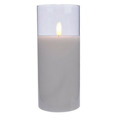 Светодиодная свеча Kaemingk Фьёга 7.5x18cm White 485350/1719