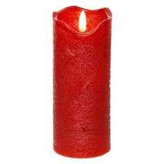 Светодиодная свеча Kaemingk Живая душа 7x17cm Red 165397