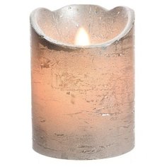 Светодиодная свеча Kaemingk Праздничная 7.5x10cm Silver 4806
