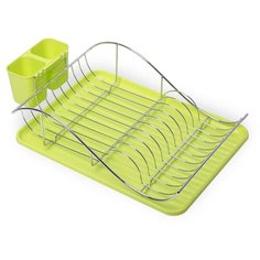 Сушилка для посуды Kamille 52x32x13cm Chrome-Green KM-0761A