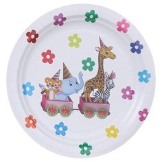 Одноразовые тарелки Хамелеон Зоопарк 23cm 6шт VPH312