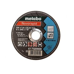 Диск Metabo Novorapid 125x1.0 A46T Inox Отрезной для стали 6