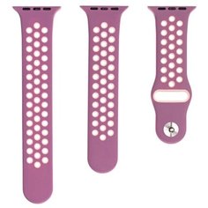 Аксессуар Ремешок Evolution для APPLE Watch 38/40mm Sport+ AW40-SP01 Silicone Light Purple-Bright Pink 36803