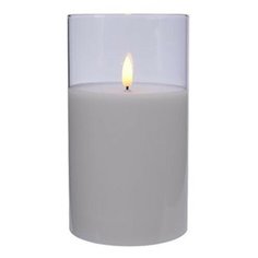 Светодиодная свеча Kaemingk Фьёга 7.5x15cm White 485349/1719