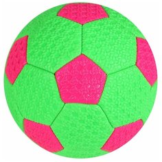 Мяч футбольный, размер 2 ,100г, цвет зеленый, ПВХ, для детей, для малышей, для активных игр на улице, развивающая игрушка, диаметр 15 см Компания Друзей