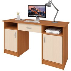 Письменный стол СитиМебель Хит-10, ШхГ: 140х50 см, цвет: вишня оксфорд/дуб молочный