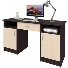 Письменный стол СитиМебель Хит-10, ШхГ: 140х50 см, цвет: венге цаво/дуб молочный