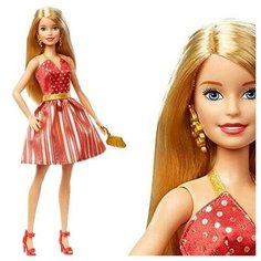 Кукла Барби Holiday Блондинка золотое платье Mattel