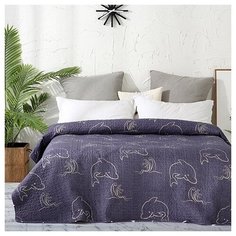 Покрывало Tango Patchwork, 200 х 220 см, синий