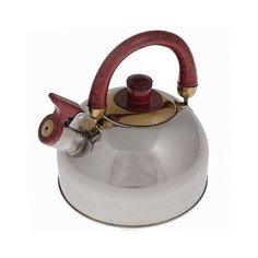 Чайник со свистком "Mayer & Boch", 2 л, ручка бордовая