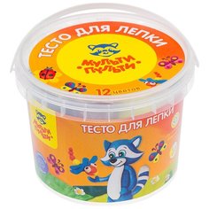 Масса для лепки Мульти-Пульти Енот в деревне 12 цветов (ТЛ_12209)