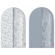 Набор чехлов для одежды с прозрачной вставкой, малых, 2 шт., 60*100 см и 60*100 см, TRAVELLING INDIGO Valiant