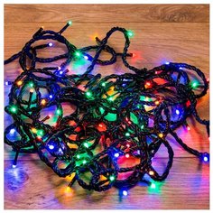 Гирлянда NEON-NIGHT Твинкл Лайт, 100 LED, 1000 см, 100 ламп, разноцветный/черный провод