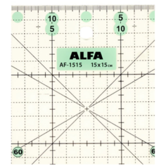 Линейка для пэчворка Alfa 15*15см