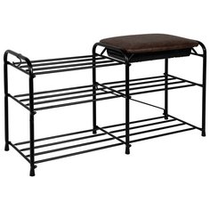 Подставка для обуви ЗМИ 80cm с сиденьем и ящиком Black ПДОсС