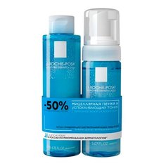 Набор LA ROCHE POSAY Успокаивающий тоник 200 мл + Мицеллярная пенка очищ,150 мл со скидкой 50%