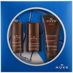 NUXE Набор Nuxe Men: Увлажняющий гель для лица для мужчин 50 мл + Мужской шариковый дезодорант 24 часа 50 мл + Гель для душа для мужчин 100 мл
