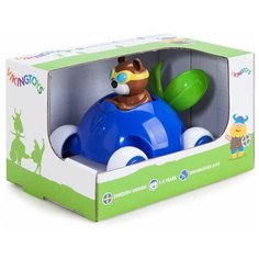 Машинка-черничка с мишкой, Viking Toys (каталка, 81365)