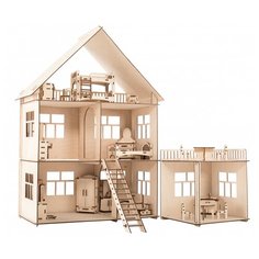 ХэппиДом кукольный домик HK-D004, бежевый