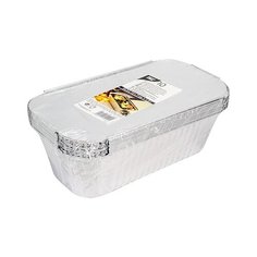 Контейнер (касалетка) 1000мл ДхШхВ 213х110х54 мм с крышкой прямоугольный АЛЮМИНИЙ PAPSTAR