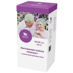 Пелигрин Пеленки впитывающие с липким слоем Пелигрин Super, 60х60 см (30 шт.)