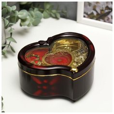 Шкатулка музыкальная "Сердце" механическая 14х12 см 289689 Сима ленд