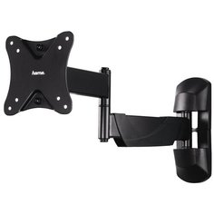 Кронштейн для телевизора Hama Fullmotion черный, 10"-26", настенный