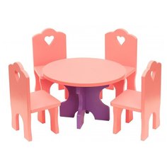 Краснокамская игрушка Столик с четырьмя стульчиками (КМ-03)