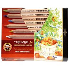 KOH-I-NOOR Карандаши цветные Jumbo Triocolor, 24 цвета (3154N24007KS)