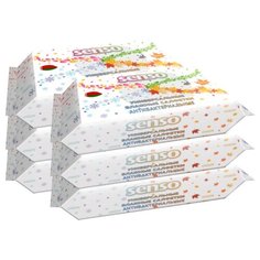 Салфетки влажные универсальные антибактериальные SENSO 600 шт.( 6 уп. по 100 шт.)