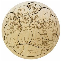 Коты, SmileDecor (пазл-раскраска, деревянный, П015)