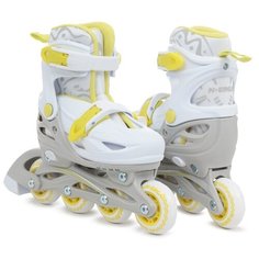 Коньки N.Ergo N-083QH р.S 30-33 White-Yellow