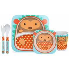 Набор детской посуды из бамбука Goodly Bamboo Ёжик, 5 предметов, эко посуда