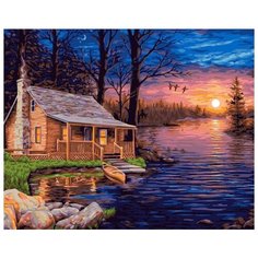 Картина по номерам Русская живопись "Рыбацкий домик", 40x50 см