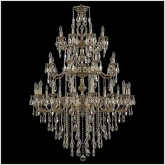 Люстра Bohemia Ivele Crystal 7201 72401/16+8+8/360/3D B GB FA4M, E14, 1280 Вт