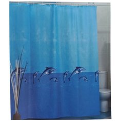 Штора для ванной комнаты без колец (с люверсами) Miranda 180*200 см. Водонепроницаемая. Сделано в Турции