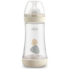 Chicco Бутылочка Perfect5 с силиконовой соской, 240 мл, с 2 месяцев, бежевый