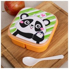 Ланч-бокс Sima-land с ложкой "Панда", 400 мл Сима ленд