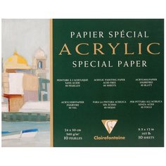 Альбом для акрила Clairefontaine Acrylic 24 х 30 см, 360 г/м², 10 л.