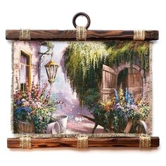 Панно Универсальный Свиток Дом с фонарем 32х33 см