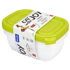 Rotho Набор контейнеров Sunshine 4 х 0.5 л, прозрачный/зеленый