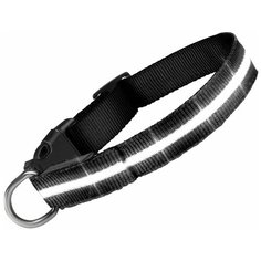 Светящийся ошейник для собак Goodly, светодиодный LED, черный, размер S, 25-33 см