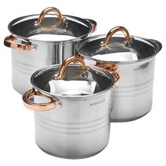 Набор кастрюль MAYER & BOCH 27549/27550 6 пр. серебристо-золотистый