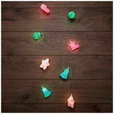 Гирлянда NEON-NIGHT Новый год, 10 LED, 150 см, 10 ламп, разноцветный/прозрачный провод