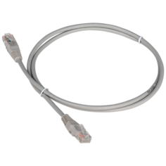Патч-корд TWT TWT-45-45 RJ-45 (m) - RJ-45 (m) CAT5e U/UTP, 1 шт., серый, 0.5 м